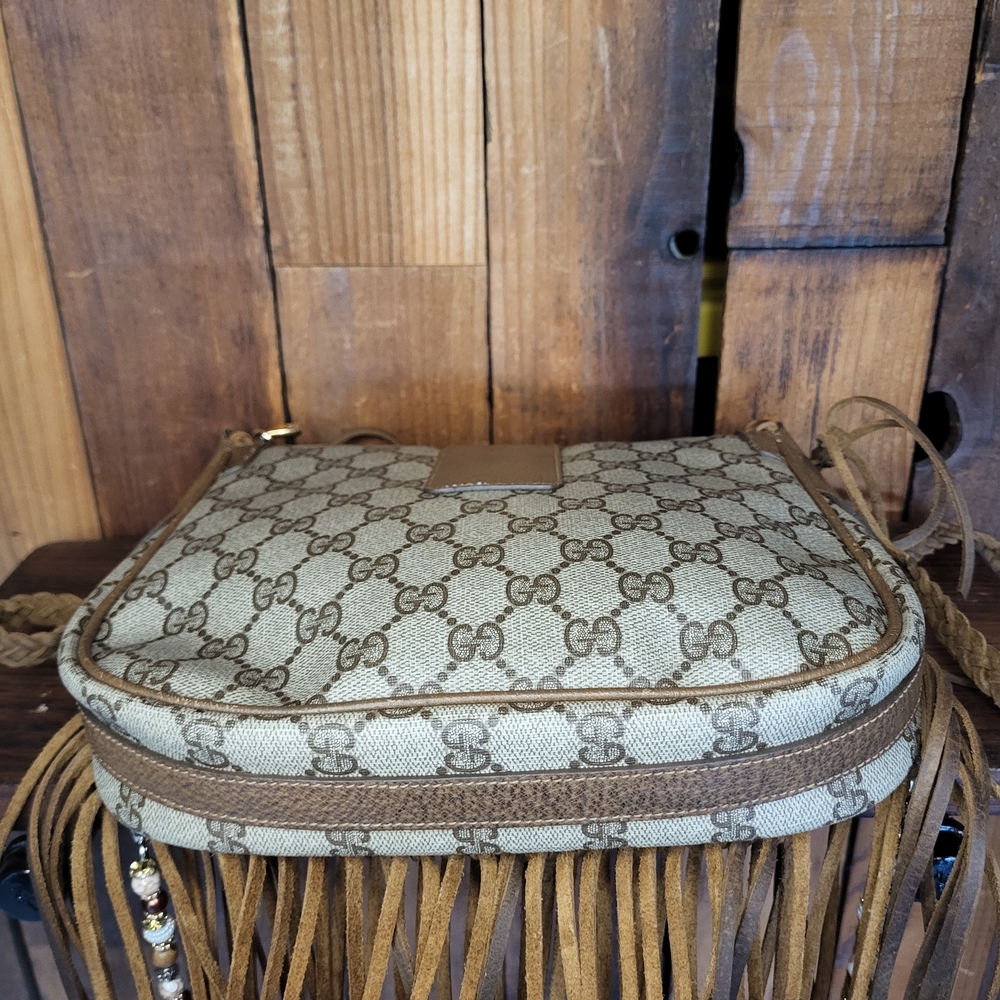 Gucci Fringe Crossbody Bag Vintage Boho Bag Style Western Bag Southwestern Bag - Picture 6 of 14